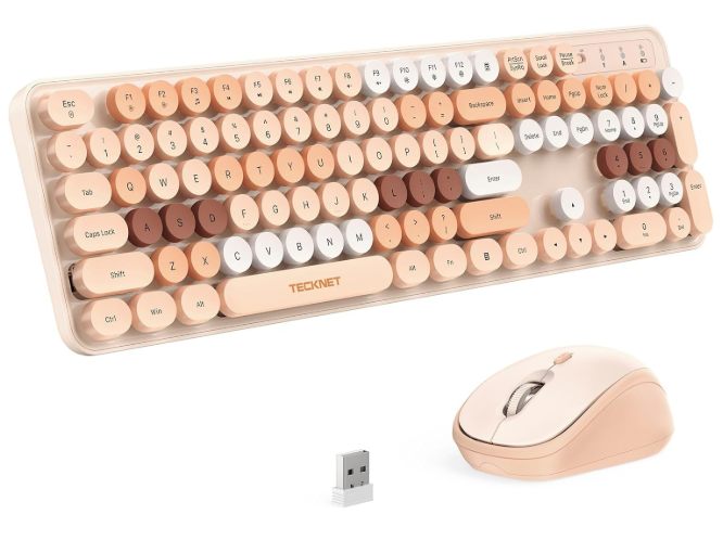 Accessory Wireless Keyboard and Mouse Combo Cream Peach
