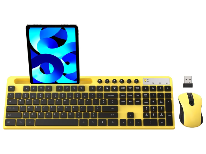 Accessory MARVO Wireless Keyboard and Mouse Combo Yellow