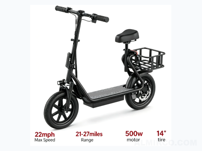 MirBike Commuter Foldable E-Bike 500W 10.4Ah Battery 22mph